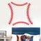 Vinyl Baseball Wall Decals Big Baseball Stitches Stickers Peel and Stick Ceiling Decals Baseball Lace Wall Stickers Large Sport Ball Wall Stickers for Teens Boy Girl Bedroom Playroom Decor